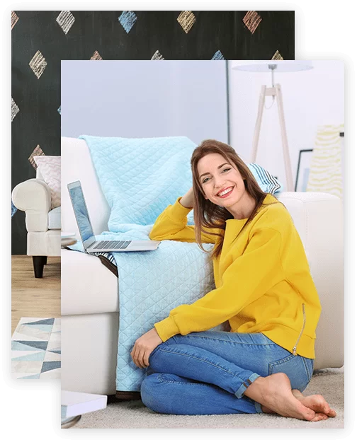 Woman using laptop